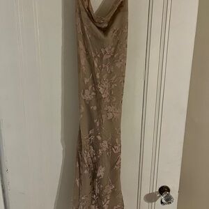 Together Beige Floral Midi Dress